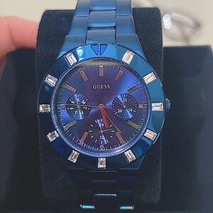 Guess Blue Stainless Steel Watch